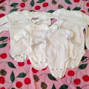 Carter's White Long Sleeve Bodysuits